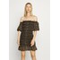 Topshop SHIRRED BARDOT MINI DRESS Sukienka etui brown TP721C197