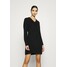 Pieces PCELLEN V NECK DRESS Sukienka dzianinowa black PE321C0P2