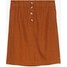 TOM TAILOR DENIM SKIRT WITH BUTTON DETAIL Spódnica trapezowa mango brown TO721B05T