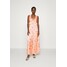 Who What Wear TIE FRONT DRESS Długa sukienka blossom orange WHF21C016