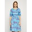 Who What Wear CUT OUT BACK DRESS Sukienka letnia toile blue/burgundy WHF21C01P