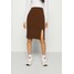 Even&Odd BASIC Bodycon mini skirt Spódnica ołówkowa dark brown EV421B094