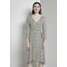 TOM TAILOR Sukienka z dżerseju khaki offwhite floral design TO221C0FG