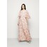 Lauren Ralph Lauren PRINTED CRINKLE LONG Suknia balowa colonial cream/pink L4221C12E
