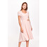 Quiosque Różowa sukienka z paskiem w talii 4KS023500