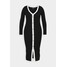 Missguided Plus BUTTON THROUGH KNITTED CARDI DRESS Sukienka dzianinowa black M0U21C0F5