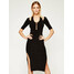 Versace Jeans Couture Sukienka dzianinowa B4HVA812 Czarny Slim Fit