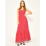 Tommy Jeans Sukienka letnia Tjw Floral Maxi Strap DW0DW07915 Czerwony Regular Fit