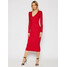 TwinSet Sukienka dzianinowa 202TP3010 Czerwony Slim Fit