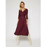 Calvin Klein Sukienka codzienna Twill Wrap K20K202392 Fioletowy Regular Fit