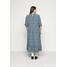 Glamorous Curve MINI FLORAL MIDI DRESS Sukienka letnia dusty blue GLA21C07B