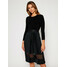 Calvin Klein Sukienka koktajlowa Ls Mix Media Pleated K20K202419 Czarny Regular Fit