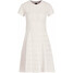 Pinko Sukienka dzianinowa Ardenne PE 20 BLK01 1G14XT Y64E Biały Slim Fit
