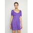NA-KD BUST PUFF SLEEVE MINI DRESS Sukienka letnia purple NAA21C0AC
