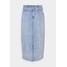 Object OBJMOJI CUTLINE SKIRT Spódnica jeansowa light blue denim OB121B06F