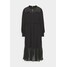 Simply Be DOBBY SPOT TIERED MIDI DRESS Sukienka letnia black SIE21C05P