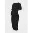 Missguided Maternity PUFF SLEEVE NURSING DRESS Sukienka z dżerseju black M5Q29F00M