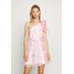 Monki CAMILLE DRESS Sukienka koktajlowa white/pink MOQ21C085