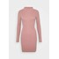 Missguided HIGH NECK MINI DRESS Sukienka dzianinowa pink M0Q21C1N2