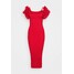 Missguided Tall PUFF ORGANZA SLEEVE MIDAXI DRESS Sukienka koktajlowa red MIG21C0CA