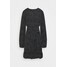 Missguided Tall RUCHED SIDE TEA DRESS POLKA Sukienka letnia black MIG21C07W