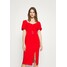 WAL G. EMMA BUCKLE MIDI DRESS Sukienka z dżerseju red WG021C0L9