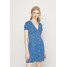 Tommy Jeans FLARE LEO PRINT DRESS Sukienka z dżerseju blue TOB21C04Y