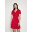 Missguided HALF BUTTON TEA DRESS Sukienka koszulowa red polka M0Q21C1P7