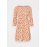 Glamorous SMOCKED BUBBLE SLEEVE MINI DRESSES WITH ROUND NECK Sukienka letnia peach ditsy GL921C0PC
