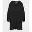 Missguided Plus FRILL NECK LONG SLEEVE SMOCK DRESS Sukienka letnia black M0U21C0G0