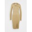 4th & Reckless ALBANDY DRESS Sukienka dzianinowa beige 4T021C02G