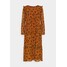 TOM TAILOR DENIM PRINTED DRESS WITH RUFFLES Sukienka letnia brown TO721C0CU