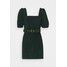 Missguided Petite MILKMAID PUFF BELT SKATER DRESS Sukienka letnia dark green M0V21C0FE