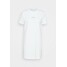 Calvin Klein Jeans MICRO BRANDING DRESS Sukienka z dżerseju bright white C1821C06Z