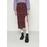 Even&Odd Midi high slit high waisted skirt Spódnica ołówkowa black/multi-coloured EV421B09D