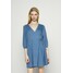 Vero Moda WRAP Sukienka jeansowa light blue denim VE121C2KD