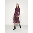 Vero Moda VMLALLIE CALF DRESS Sukienka koszulowa plum perfect/lallie VE121C2H2