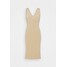 Alberta Ferretti DRESS Sukienka dzianinowa beige AF321C01O