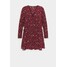 Missguided Plus PLUS BUTTON THRU SMOCK DRESS DITSY Sukienka letnia red M0U21C0FQ