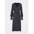 KARL LAGERFELD TETRIS PRINTED WRAP DRESS Długa sukienka tetris black K4821C03P