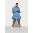 Vero Moda Curve VMMARIA FRILL SHORT DRESS Sukienka jeansowa light blue denim VEE21C065
