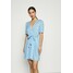 Monki PING DRESS Sukienka letnia blue light irrydot MOQ21C08N