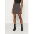 Even&Odd Basic mini ribbed skirt Spódnica ołówkowa mottled dark grey EV421B0A0