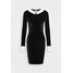 Missguided Tall EXAGGERATED COLLAR VELOUR DRESS Sukienka etui black MIG21C09I