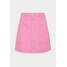 Tommy Jeans BADGE BUTTON THROUGH SKIRT Spódnica mini pink daisy TOB21B02Q