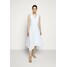 DKNY VNECK MIXED MEDIA DRESS Sukienka letnia white DK121C09P