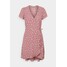 Abercrombie & Fitch RUFFLE WRAP DRESS Sukienka letnia pink geo spot A0F21C07O