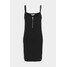 Calvin Klein Jeans STRAPPY ZIPPER DRESS Sukienka etui black C1821C075