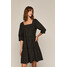 Medicine Sukienka damska z bawełną z recyklingu czarna RS21-SUD510_99X