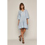 Medicine Sukienka damska z bawełną z recyklingu niebieska RS21-SUD503_05X